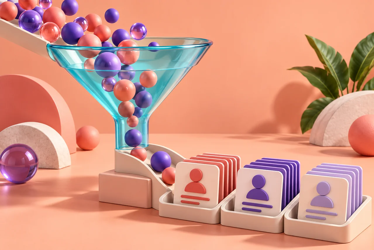 Original 3D illustration representing lead generation campaigns