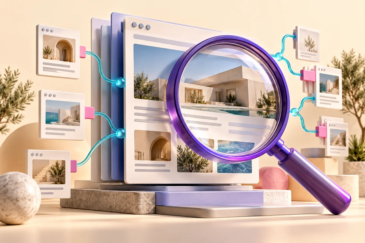 Original 3D illustration representing search engine optimization (seo)