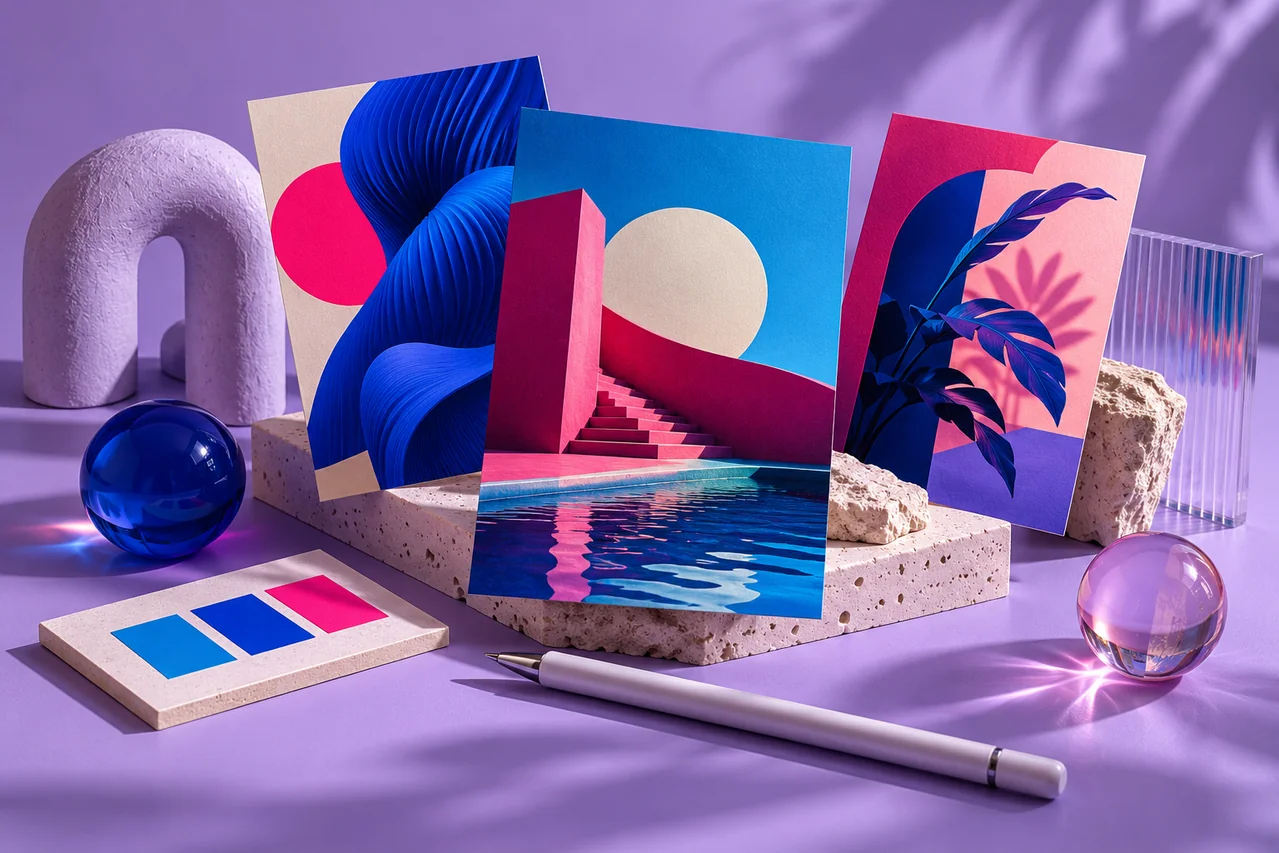 Original 3D illustration representing social media post design