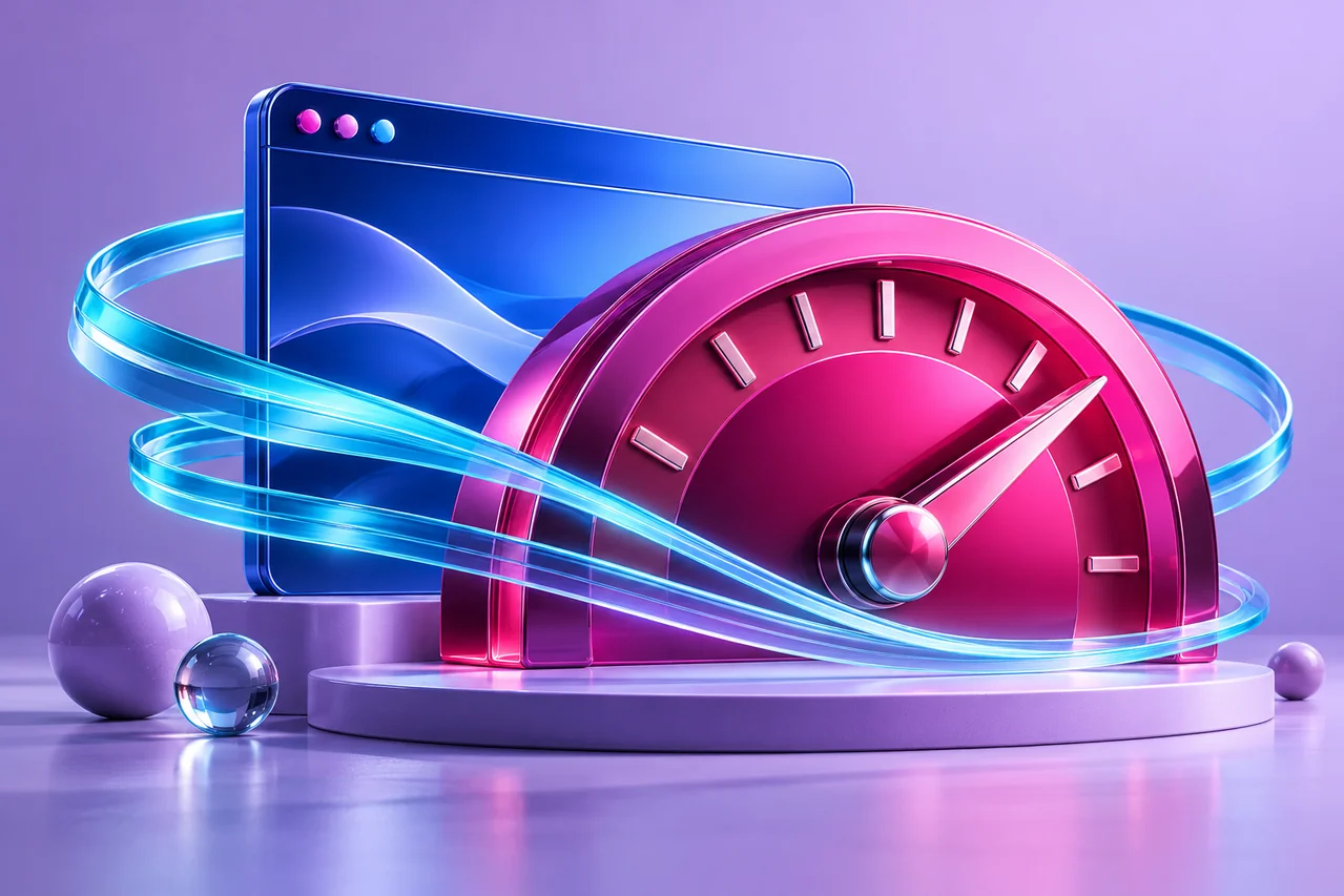 Original 3D illustration representing speed optimization