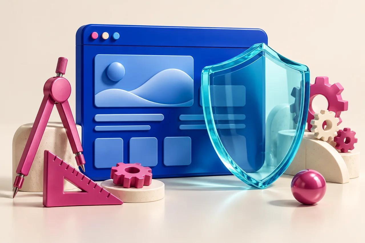 Original 3D illustration representing website maintenance & support